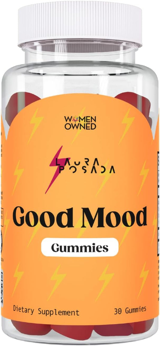 Laura Posada Mood Support Gummies Saffron Supplement 30 Count 100% Natural | No Hormones or Chemicals | Cruelty Free | Women Owned Company | Gluten Free | Made in The USA