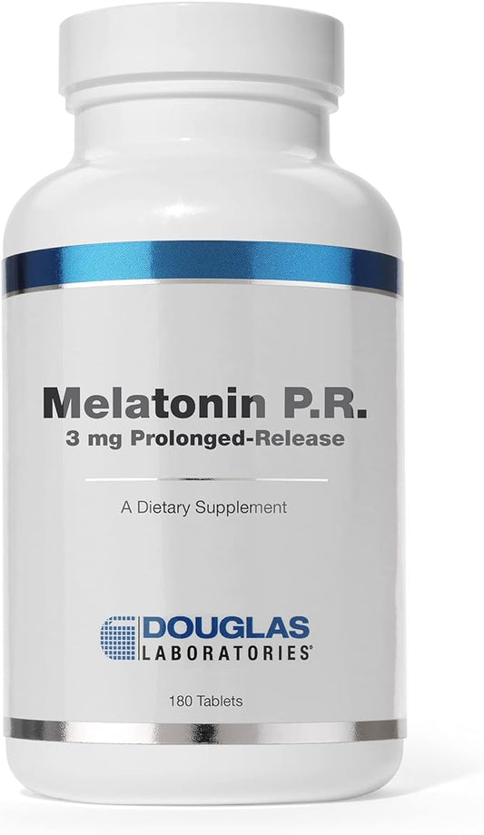 Douglas Laboratories Melatonin Prolonged Release - 3 mg Melatonin - Sleep Support Supplement - for Hormone Balance, Relaxation, Antioxidants & Immune System* - 180 Tablets