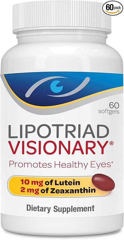 Visionary Eye Vitamins – 60 Capsules – Lutein and Zeaxanthin Supplements with Other AREDS 2® Ingredients for Macular Degeneration & Vision Support 