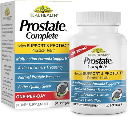 Real Health Prostate Complete - Prostate Supplements for Men, Prostate Health, Prostate Relief, Saw Palmetto for Men, Prostate Formula - 30 Count