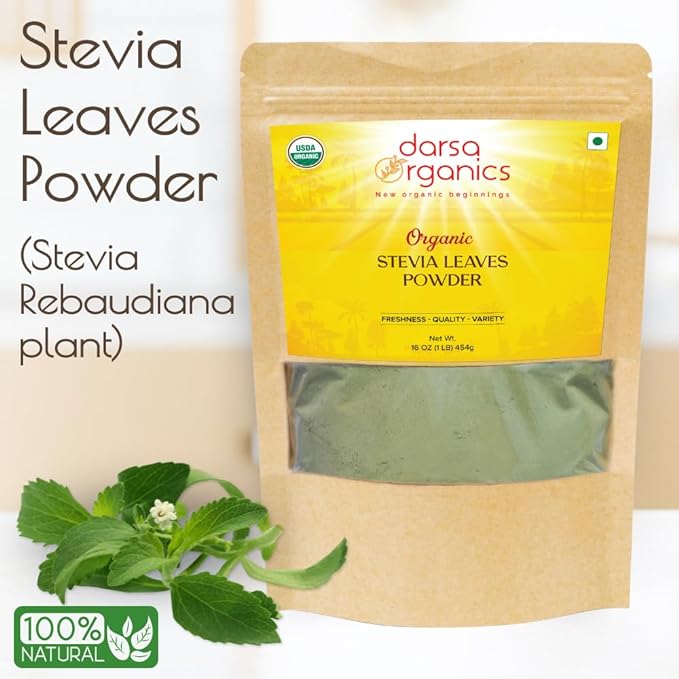 Stevia Leaves Powder 16 Ounce | High Grade Stevia Reb-A | Reduced Bitter Aftertaste | 0 Calorie | Natural Sweetener | Sugar Alternative