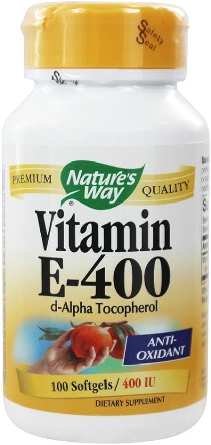 E-400 with d-Alpha tocopherols 100 Softgels