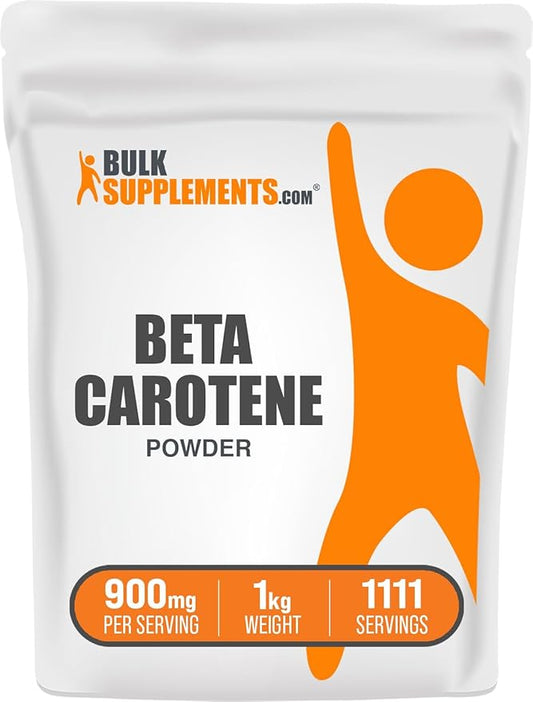 BulkSupplements.com Beta Carotene Powder - Eye Healthy Vitamins - Vision Supplements - Melanin Supplement - Beta Carotene Supplements - Vitamin A Supplements (1 Kilogram - 2.2 lbs)