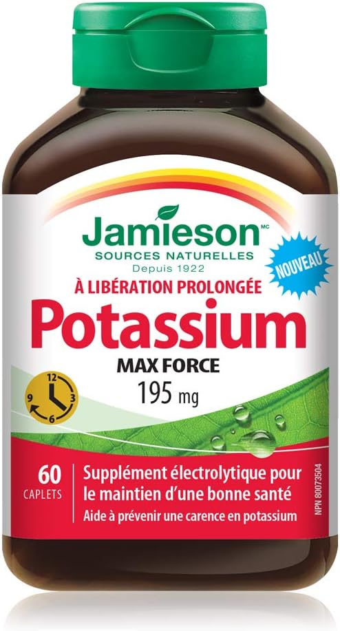 Jamieson Potassium 195mg, 60 caplets