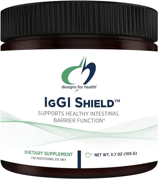 Designs for Health IgGI Shield Powder - Dairy-Free Imunoglobulin IgG Supplement, SBI with N-Acetyl-Glucosamine - Supports Healthy Intestinal Barrier Function (3.7oz / 30 Servings)