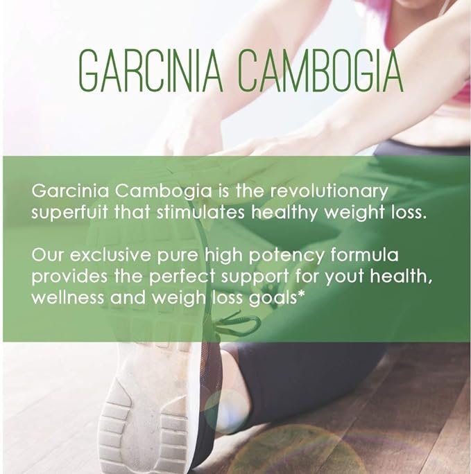 Garcinia Cambogia Extract (60 Garcinia Cambogia Capsules) - Appetite Suppressant Weight Loss Supplements That Support Healthy Weight and Curb Cravings - 100% Natural HCA Extract