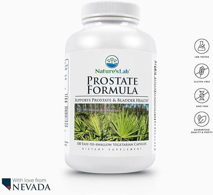 Nature's Lab Prostate Formula - Supports Prostate and Bladder Health - 180 Capsules