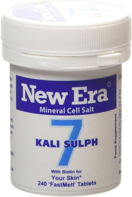 New Era No 7 Kali Sulph Mineral Cell Salt (TISSUE SALT) 240 Tablets