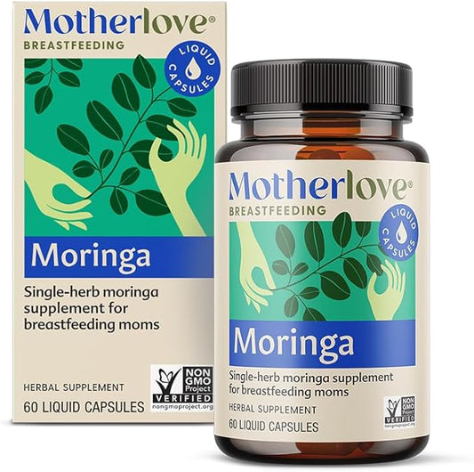 Motherlove Moringa (60 Liquid caps) Lactation Supplement to Support Breast Milk Supply—Non-GMO, Organic Herbs, Vegan, Kosher