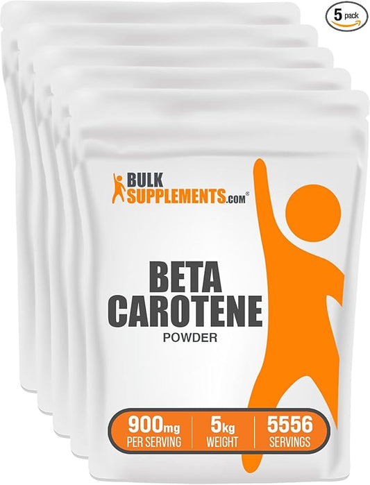 BulkSupplements.com Beta Carotene Powder - Melanin Supplement - Vision Suppleemnts - Vitamin A Supplements - Eye Health Vitamins - Beta Carotene Supplements (5 Kilograms - 11 lbs)