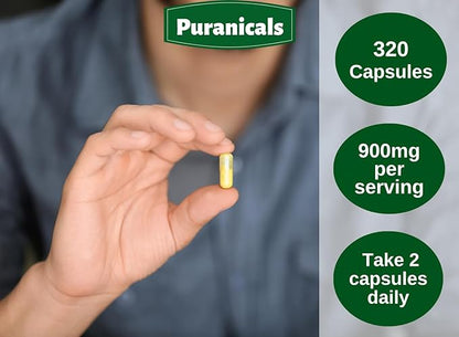 Amla Premium 320 Capsules Boosts Immunity & Great for Skin and Hair Health | Herbal Supplement | 900 mg Per Serving | Made with Herb Amalaki Powder