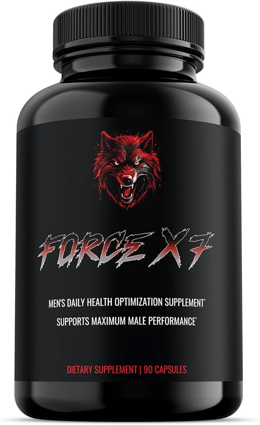 ALPHA WOLF Force X7 Men's Daily Health Optimization Multi-Vitamin Nutrition - Ashwagandha, Maca Root, Longjack, Panax Ginseng, Boron, Vitamin D, Zinc, Horny Goat Weed - 30 Day Supply