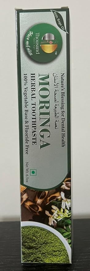 Moringa Toothpaste Herbal Fluoride Free 100% Vegetable Base