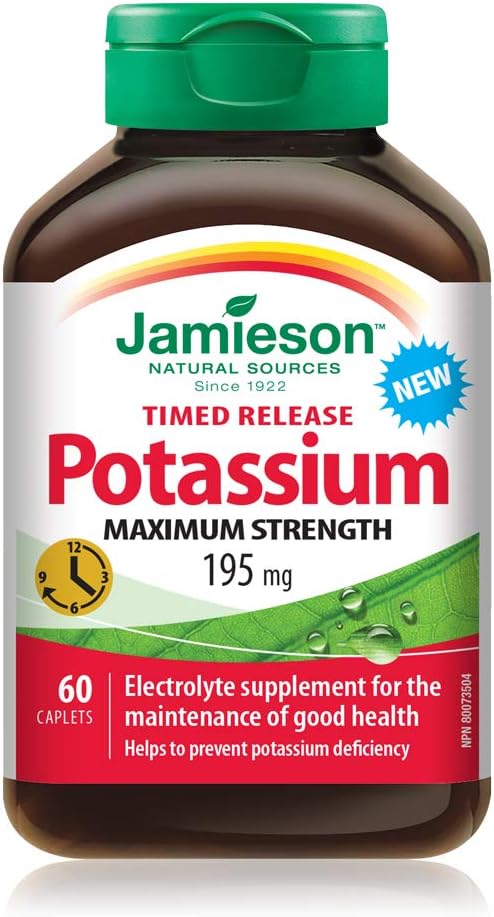 Jamieson Potassium 195mg, 60 caplets