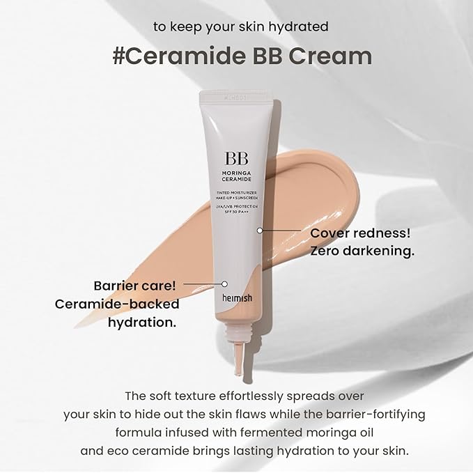 HEIMISH Moringa Ceramide BB Cream SPF 30 PA++ | 23 Light Medium | 1.87 fl oz / 53g