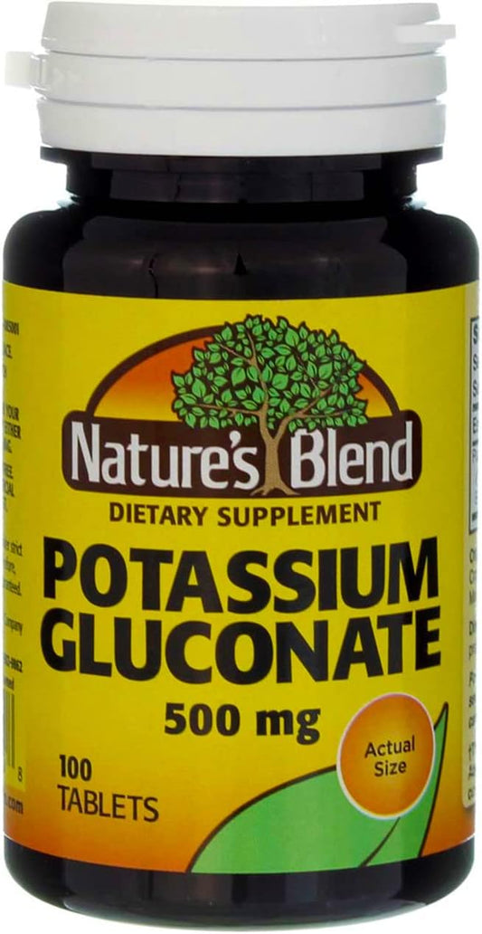 Nature's Blend Potassium Gluconate 500 mg 100 Tabs