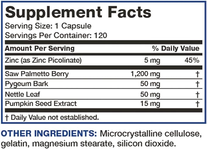 Bronson Prostate Health Support Supplement 120 Capsules