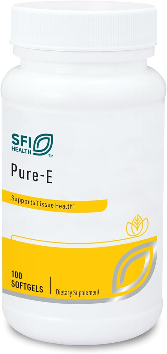 Klaire Labs Pure-E - Natural D-Alpha & Mixed Tocopherols High in Gamma Tocopherol (100 Softgels)