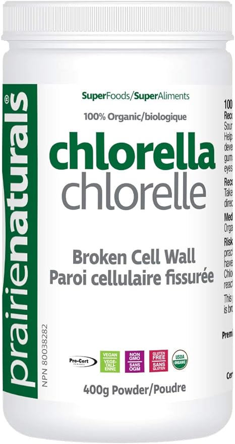 Prairie Naturals Organic Chlorella Broken Cell Wall, 14.1 Ounce