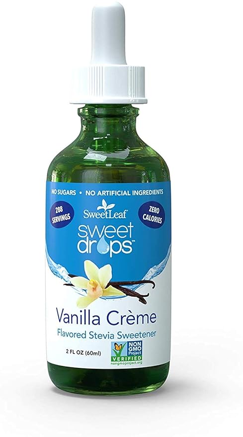 SweetLeaf Sweet Drops Vanilla Liquid Stevia Sweetener - Vanilla Stevia Drops, Zero Calories, Zero Sugar, Non-GMO, Gluten-Free, Keto Friendly, Vanilla Stevia Liquid - 2 Fl Oz