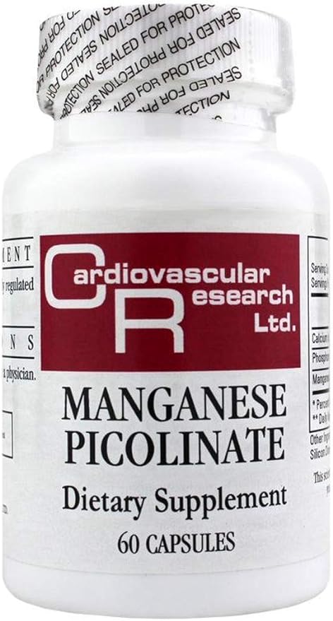 Cardiovascular Research Manganese Picolinate, White, 60 Count