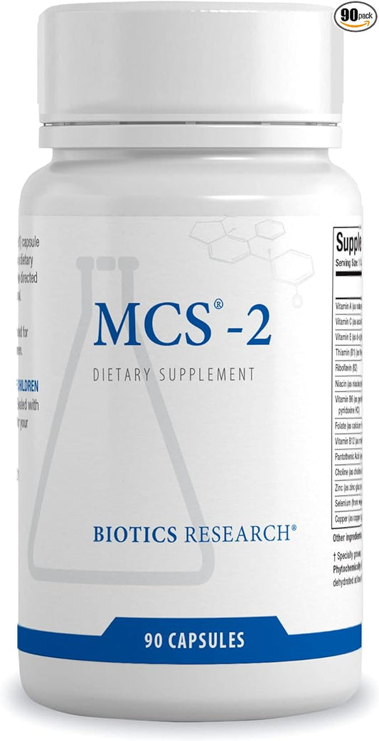 Biotics Research MCS-2 Metabolic Clearing Support, Liver Health, Potent Antioxidant Formula, Milk Thistle, Red Clover. 9 Capsules