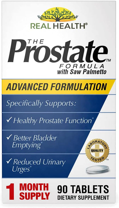 Real Health The Prostate Formula - Prostate Supplements for Men, Prostate Health, Prostate Relief, Saw Palmetto for Men, Prostate Vitamins - 90 Count