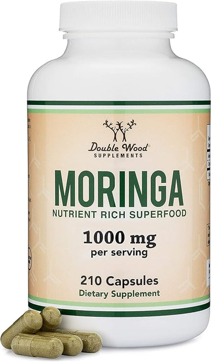 Lactation Supplement for Increased Breast Milk - Moringa Vegan Superfood for Breastfeeding Lactation Support (More Effective Than Lactation Cookies) for Breast Milk Supply Boost by Double Wood