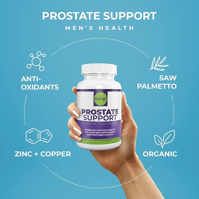 Prostate Support | Formulated with Zinc, Pygeum Bark, and Copper | Saw Palmetto Prostate Supplements for Men | 60 Vegetable Capsules | 30 Day Supply