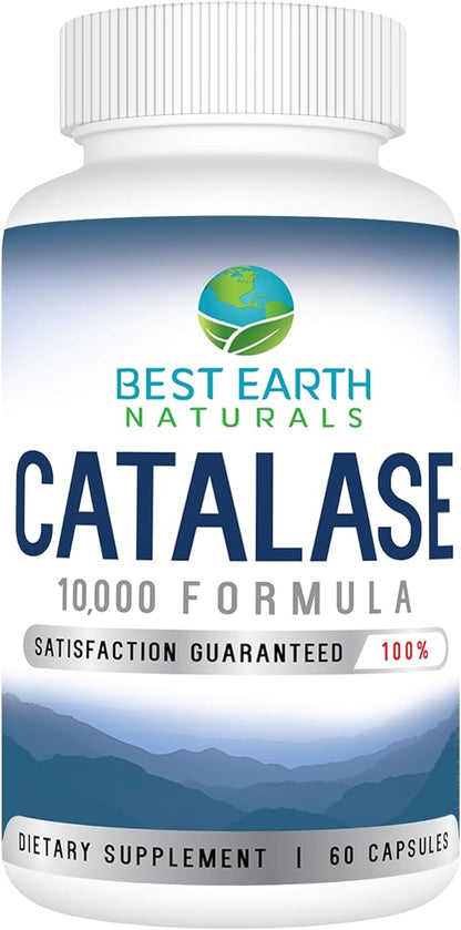 Catalase Supplement 10,000 with Saw Palmetto, Biotin, Fo-Ti, PABA - Hair Supplements for Strong Hair - 60 Capsules