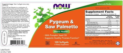 Now Foods Pygeum & Saw Palmetto 120 Softgel (Pack of 2)