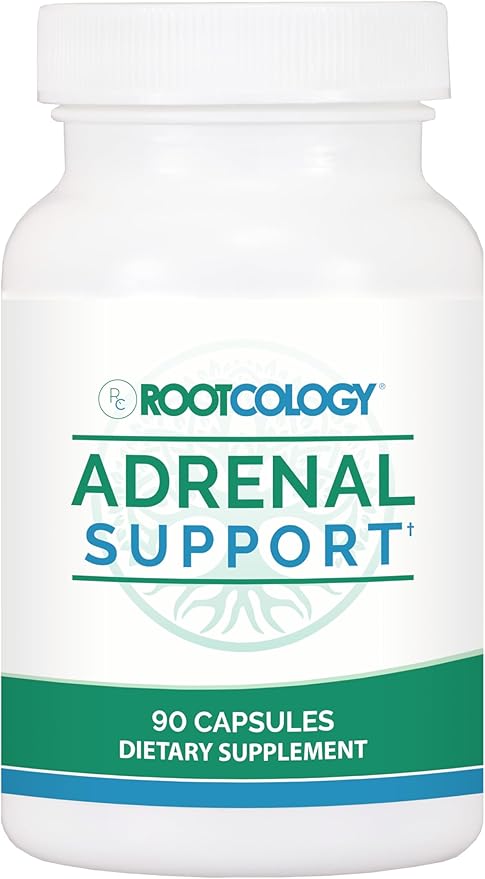 Adrenal Support - Rootcology Adaptogenic Herbal Formula with Vitamin B6, Licorice & N-Acetyl-L-Tyrosine by Izabella Wentz Author of The Hashimoto's Protocol (90 capsules)