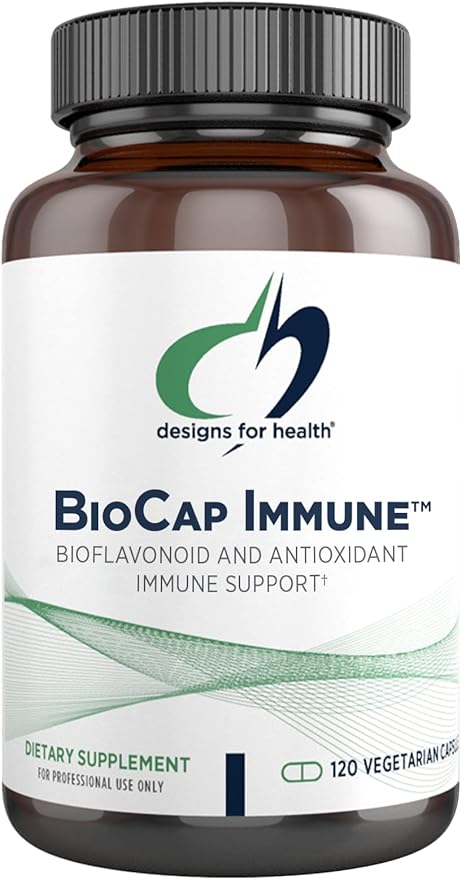 Designs for Health BioCap Immune - Antioxidant Immune Support Supplement - Vitamin C with Bioflavonoids, Vitamin D 2000 IU + Chelated Zinc - Resveratrol, Quercetin + Vitamin E (120 Vegan Capsules)