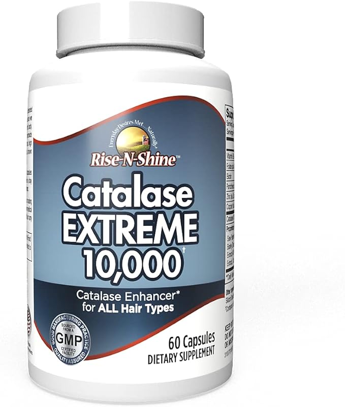 Catalase Extreme Supplement 10,000 with Saw Palmetto, Biotin, Fo-Ti, PABA - Hair Supplements for Strong Hair - 60 Capsules