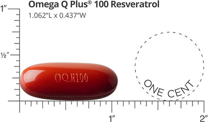 Dr. Sinatra Omega Q Plus 100 Resveratrol – Omega-3 Supplement Supports Heart Health and Provides Antioxidant Power with 100mg of CoQ10 and Resveratrol (180 softgels)