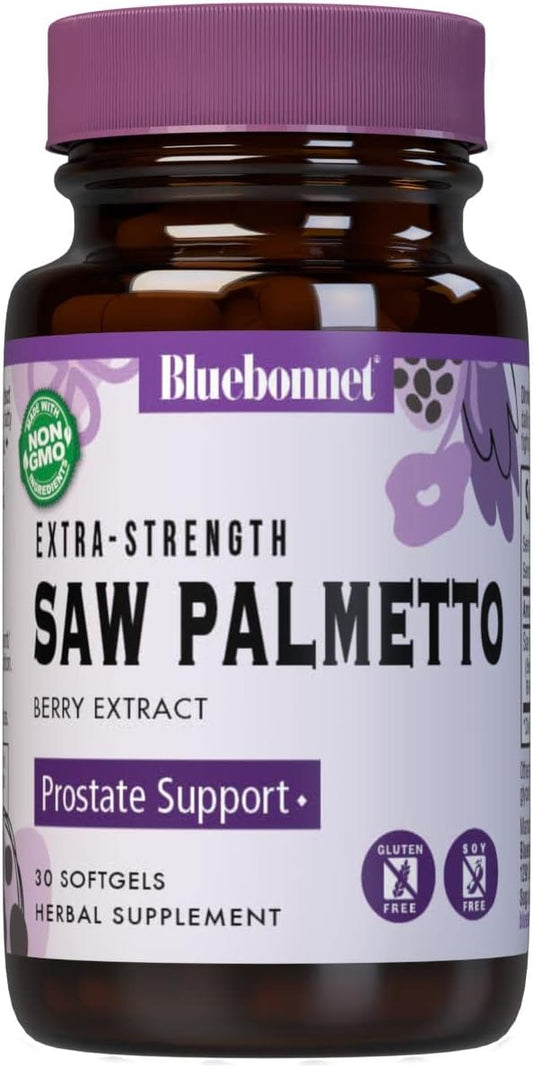 BlueBonnet Extra Strength Saw Palmetto Berry Extract Supplement, 30 Count