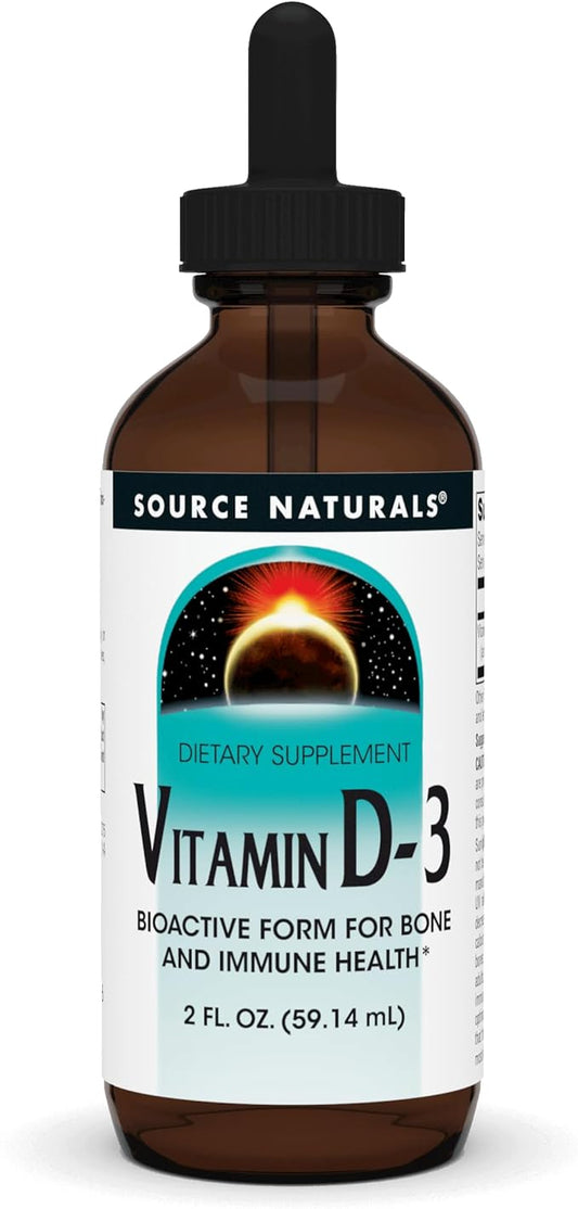 Source Naturals Vitamin D-3 Liquid Drops 2000 iu Supports Bone & Immune Health* - 2 Fluid oz