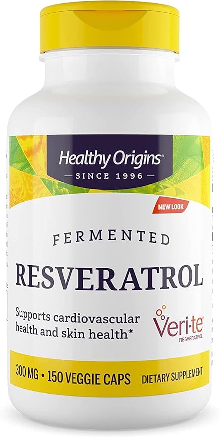 Healthy Origins Resveratrol (Trans-Resveratrol), 300 mg - European Resveratrol Nutritional Supplements - Vegan, Non-GMO & Gluten-Free Antioxidant Supplement - 150 Veggie Capsules