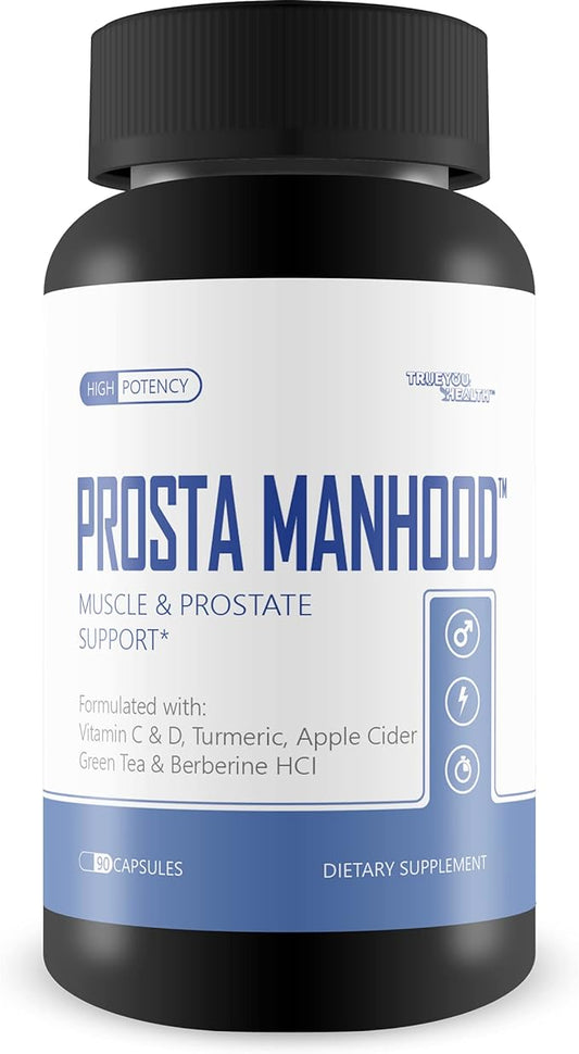 PROSTA Manhood - All-in-One Prostate Support - Promote Prostate Health - Support Blood Flow, Kidney Health, Normal Prostate Size - Promote Healthy Prostate Function - Additional Immune Health Support