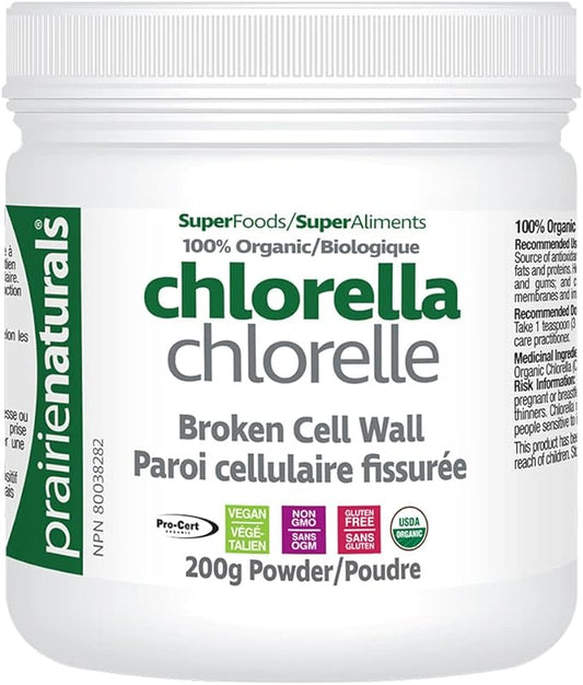 Prairie Naturals Organic Chlorella Broken Cell Wall, 7.05 Ounce