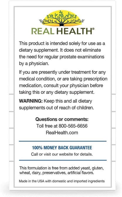 Real Health Prostate Complete - Prostate Supplements for Men, Prostate Health, Prostate Relief, Saw Palmetto for Men, Prostate Formula - 30 Count