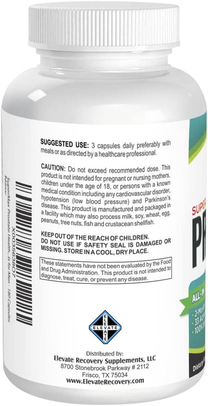 2-Month Prostate Health Support Supplement with 33 Active Ingredients - Prostate Supplements for Men - Prostate Pills - 180 Capsules