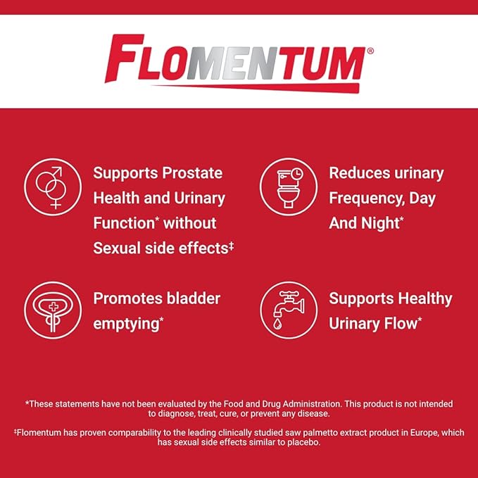 Flomentum® Saw Palmetto Oil Extract Prostate Supplement for Men - Healthy Urinary Flow & Urinary Function - Clinical Strength Saw Palmetto for Men - 320mg USP-Verified - Once Daily (180 Count)