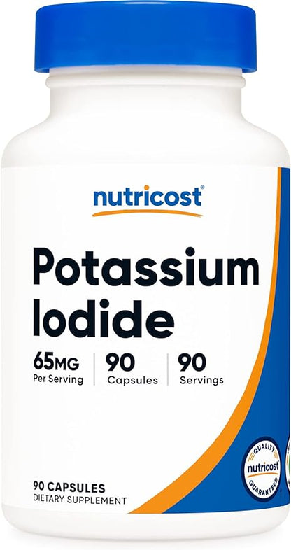 Nutricost Potassium Iodide (KI), 90 Capsules, 65mg Potassium Iodide Per Serving, Vegetarian, Non-GMO & Gluten Free