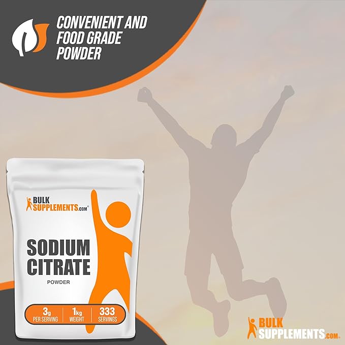 BulkSupplements.com Sodium Citrate Powder - Powder for Cooking - Food Thickener - Sodium Citrate for Cooking (1 Kilogram - 2.2 lbs)