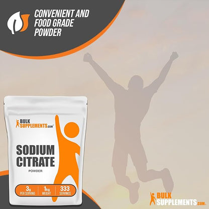 BulkSupplements.com Sodium Citrate Powder - Powder for Cooking - Food Thickener - Sodium Citrate for Cooking (1 Kilogram - 2.2 lbs)