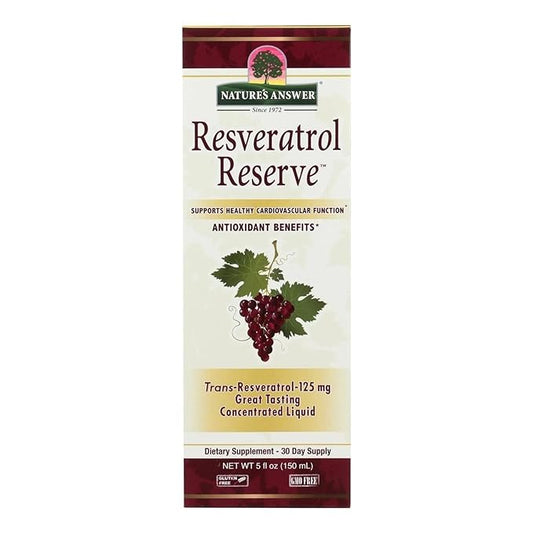 Nature's Answer Alcohol-Free Resveratrol Reserve 5oz Concentrated Liquid | Packed with Antioxidants | Promotes Overall Well-being | Immune System Support | Single Count