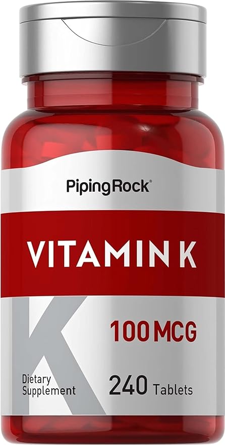 Piping Rock Vitamin K Supplement | 100 mcg | 240 Tablets | Non-GMO, Gluten Free