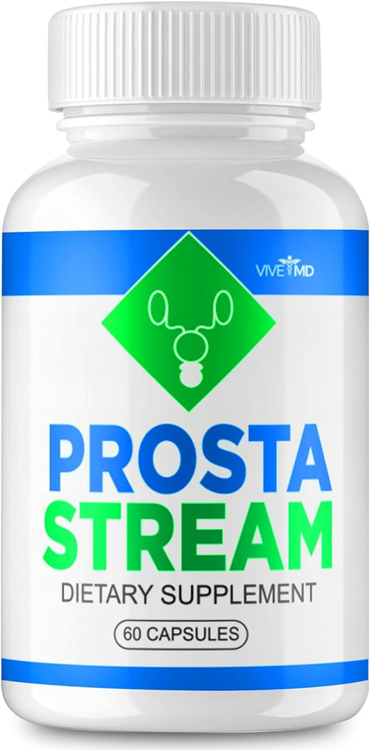 ProstaStream Prostate Supplement - ProstaStream Capsules - Maximum Strength Prosta Stream Pills with Shilajit and MCT Oil - Prostastream Reviews (60 Capsules)