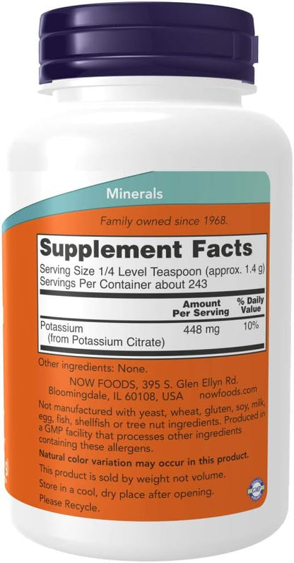 Now Foods Potassium Citrate Powder 12 Ounce, 12.0 Ounce